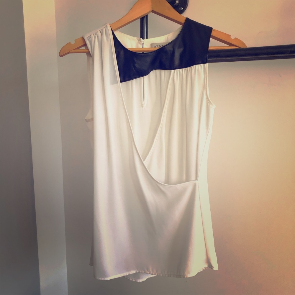 White Top Pleather Strap, Size XS